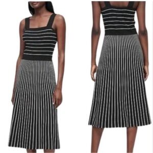 Banana Republic Black and White Striped sweater Dress